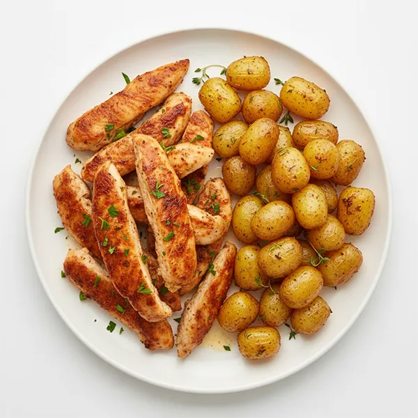 Rotisserie Chicken Strips with Paprika Chateau Potato